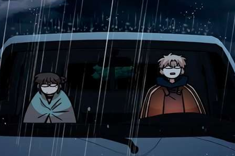 Manhwa Childhood Friend Complex ตอนที่ 60 ฉบับภาษาไทย ติดอยู่ในสายฝนหนักท่ามกลางความเงียบสงัดของยามค่ำคืน